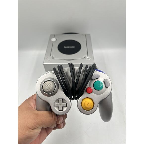 Nintendo Game Cube Platinum Silver Console With Controller - Tested Works - Picture 5 of 15